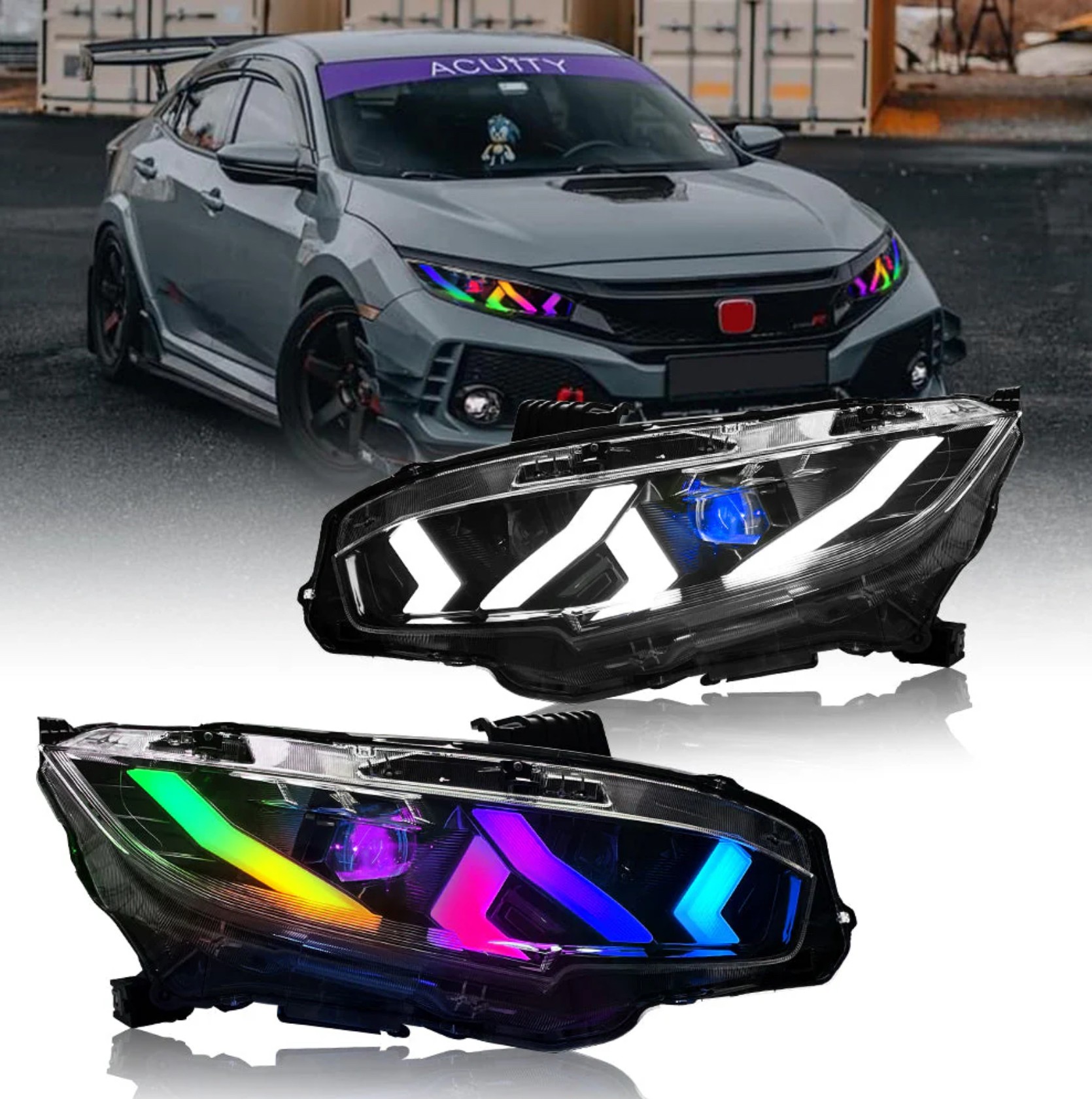 RGB headlights
