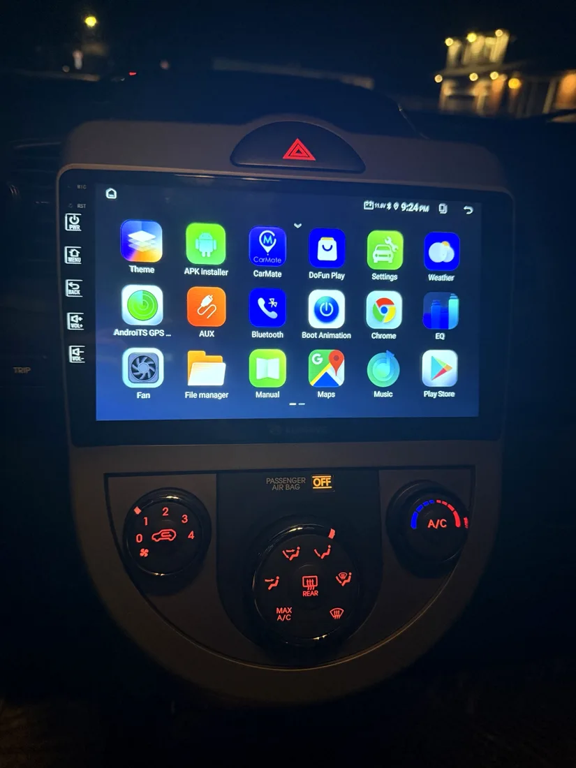 Second after photo showing installed touchscreen